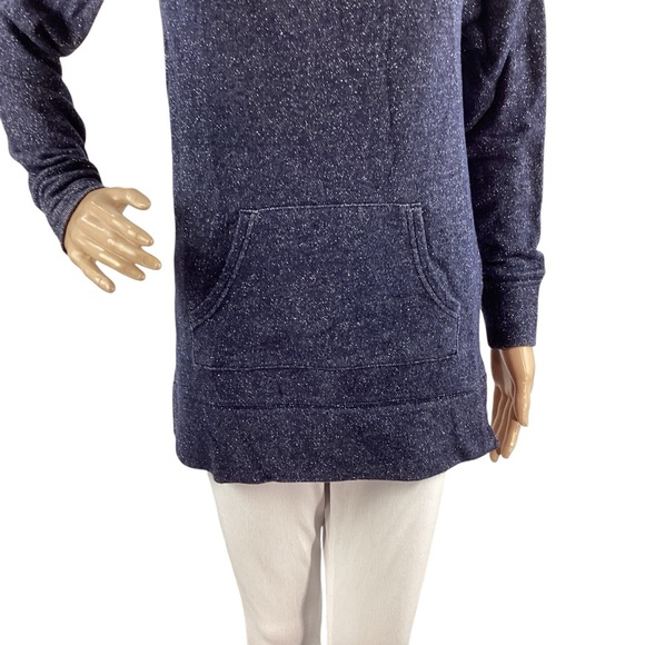 GapBody Metallic Cowl Neck Sweater Blue XS - Picture 3 of 7